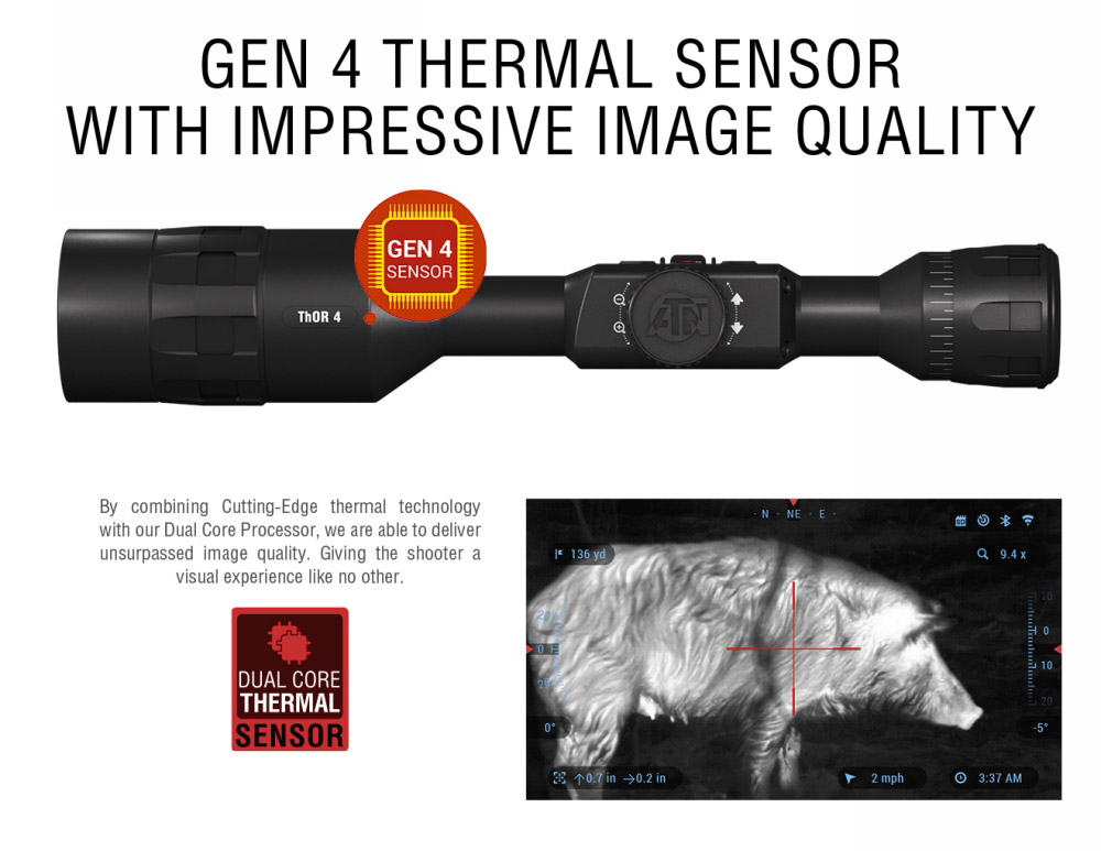 ATN ThOR 4 2x-8x Thermal Rifle Scope